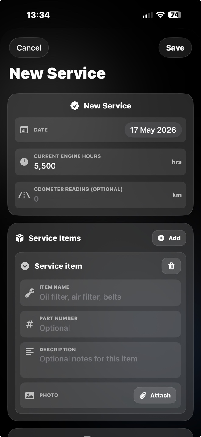 Fix it Right new service screen